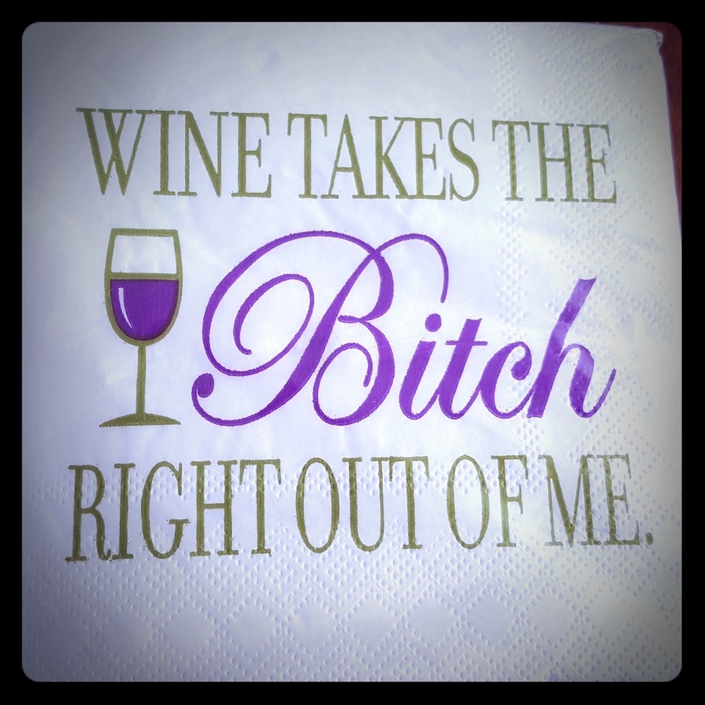 Wine Takes the Bxtch Out of Me beverage napkins